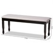 Baxton Studio Grey Upholstered and Brown Finished Wood Dining Bench
