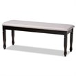 Baxton Studio Grey Upholstered and Brown Finished Wood Dining Bench