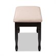 Baxton Studio  Upholstered and Brown Finished Wood Dining Bench