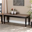 Baxton Studio  Upholstered and Brown Finished Wood Dining Bench