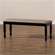Baxton Studio  Upholstered and Brown Finished Wood Dining Bench