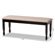 Baxton Studio  Upholstered and Brown Finished Wood Dining Bench