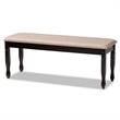 Baxton Studio  Upholstered and Brown Finished Wood Dining Bench