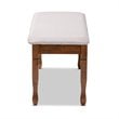 Baxton Studio Grey Upholstered and Walnut Brown Finished Wood Dining Bench
