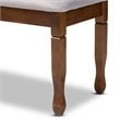 Baxton Studio Grey Upholstered and Walnut Brown Finished Wood Dining Bench
