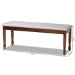 Baxton Studio Grey Upholstered and Walnut Brown Finished Wood Dining Bench