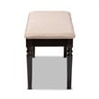Baxton Studio Upholstered and Brown Finished Wood Dining Bench