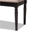 Baxton Studio Upholstered and Brown Finished Wood Dining Bench