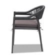 Baxton Studio Modern Grey Finished Rope and Metal Outdoor Dining Chair