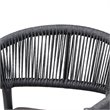 Baxton Studio Modern Grey Finished Rope and Metal Outdoor Dining Chair