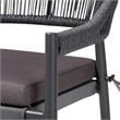 Baxton Studio Modern Grey Finished Rope and Metal Outdoor Dining Chair