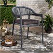 Baxton Studio Modern Grey Finished Rope and Metal Outdoor Dining Chair
