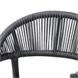 Baxton Studio Grey Finished Rope and Metal Outdoor Bar Stool