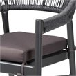 Baxton Studio Grey Finished Rope and Metal Outdoor Bar Stool