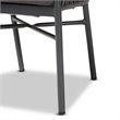 Baxton Studio Grey Finished Rope and Metal Outdoor Dining Chair