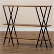Baxton Studio Walnut Brown Finished Wood and Black Finished Metal Console Table