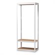 Baxton Studio White Finished 3-Shelf Free-Standing Closet Storage Organizer