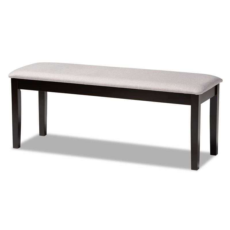 Baxton Studio Grey Fabric and Dark Brown Finished Wood 6-Piece Dining Set