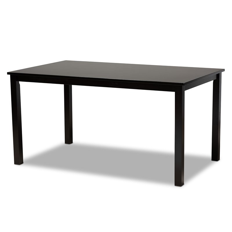 Baxton Studio Grey Fabric and Dark Brown Finished Wood 6-Piece Dining Set