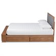 Baxton Studio Brown Finished Wood 4-Drawer Queen Size Platform Storage Bed