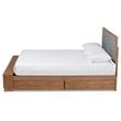 Baxton Studio Brown Finished Wood 4-Drawer King Size Platform Storage Bed