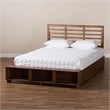 Baxton Studio Brown Finished Wood 4-Drawer Full Size Platform Storage Bed