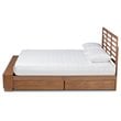 Baxton Studio Brown Finished Wood 4-Drawer Full Size Platform Storage Bed