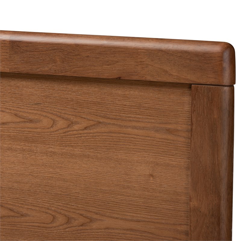 Baxton Studio Brown Wood Full Size 4-Drawer Platform Storage Bed with Shelves