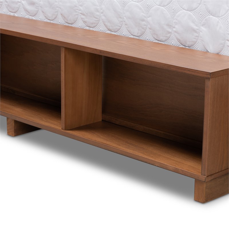 Baxton Studio Brown Finished Wood 4-Drawer Full Size Platform Storage Bed