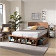 Baxton Studio Brown Finished Wood 4-Drawer Full Size Platform Storage Bed