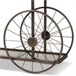 Baxton Studio Natural Finished Wood and Black Finished Metal Wheeled Table