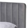Baxton Studio Grey Fabric Upholstered and Gold Finished King Size Platform Bed