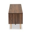Baxton Studio Landen Walnut Brown and Gold Finished Wood TV Stand