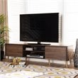 Baxton Studio Landen Walnut Brown and Gold Finished Wood TV Stand