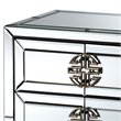 Baxton Studio Laken Mirrored and Antique Bronze 3-Drawer End Table