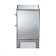 Baxton Studio Fadri Engineered Wood/Mirrored 2-Drawers End Table Antique Silver