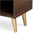 Baxton Studio Landen Brown and Gold  Wood 2-Door Entryway Shoe storage Cabinet