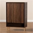 Baxton Studio Landen Brown and Gold  Wood 2-Door Entryway Shoe storage Cabinet