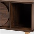 Baxton Studio Edel Walnut Brown and Gold Finished Wood Coffee Table