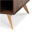 Baxton Studio Edel Walnut Brown and Gold Finished Wood Coffee Table