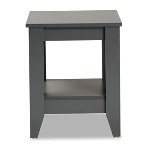 Baxton Studio Audra Grey Finished Wood Living Room End Table