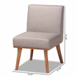 Baxton Studio Grey Fabric Upholstered and Walnut Finished Wood Dining Chair