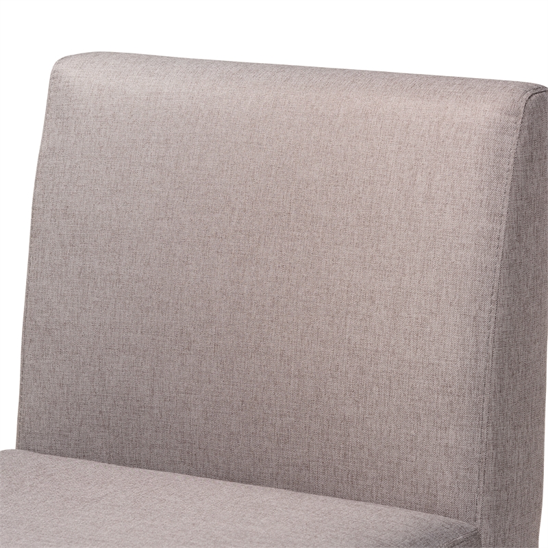 Baxton Studio Grey Fabric Upholstered and Walnut Finished Wood Dining Chair