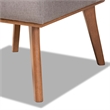 Baxton Studio Grey Fabric Upholstered and Walnut Finished Wood Dining Chair