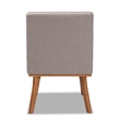 Baxton Studio Grey Fabric Upholstered and Walnut Finished Wood Dining Chair
