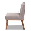 Baxton Studio Grey Fabric Upholstered and Walnut Finished Wood Dining Chair