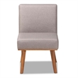 Baxton Studio Grey Fabric Upholstered and Walnut Finished Wood Dining Chair