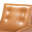 Baxton Studio Faux Leather Upholstered and Walnut Finished Wood Lounge Chair