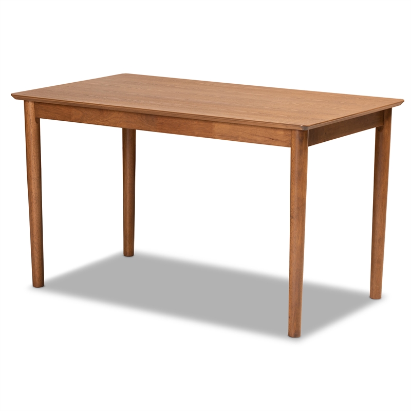 Baxton Studio Faux Leather Upholstered and Brown Finished 5-Piece Dining Set