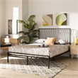 Baxton Studio Jeanette Black Finished Metal Full Size Platform Bed